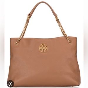 Tory Burch Britten Triple Compartment Tote Bark/Rolled Gold